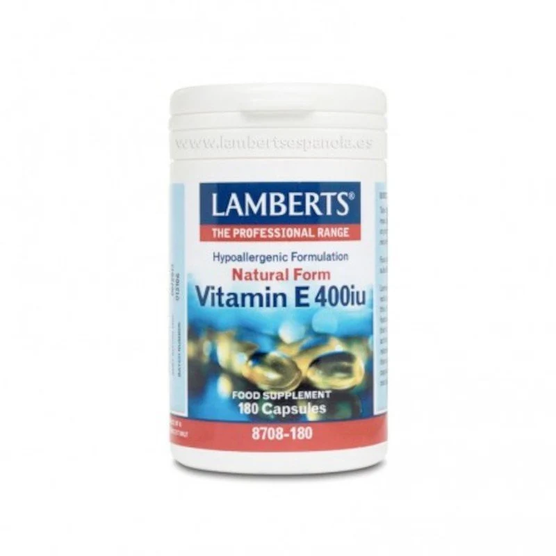Lamberts Vitamina E Natural 400 UI 180 Cápsulas