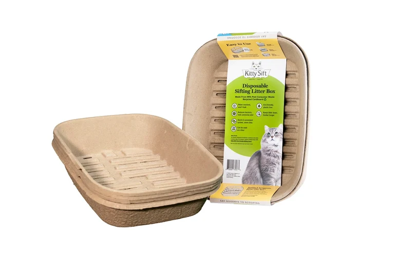 Kitty Sift - Eco-Friendly Sifting Litter Box Kit (1 Litter Box, 5 Sifting Liners)