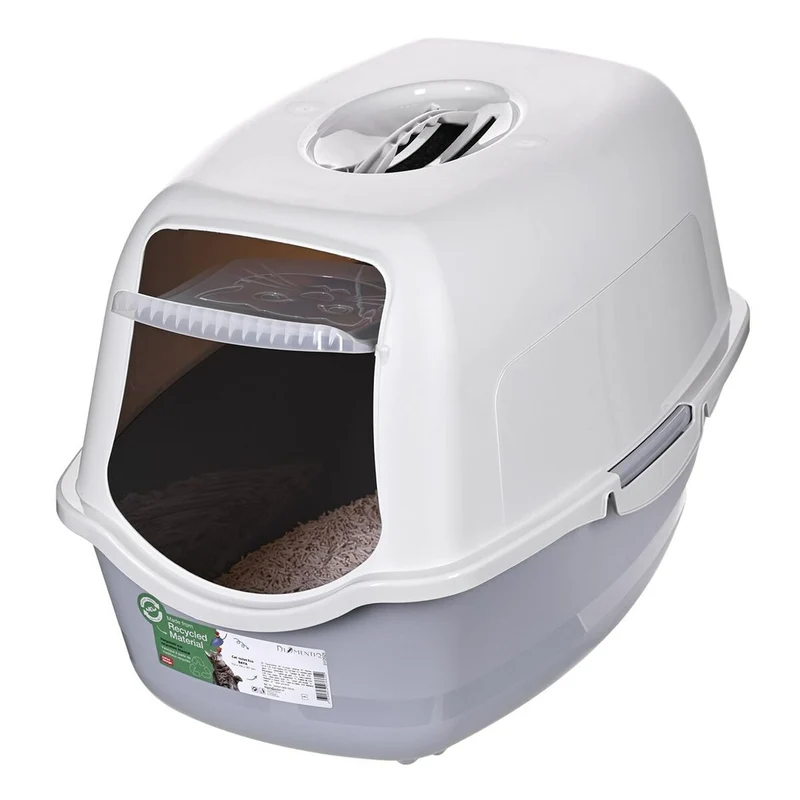 Cat Litter Box Diamentiq 4004508810DIA White Grey Plastic 40 x 38,7 x 55,5 cm