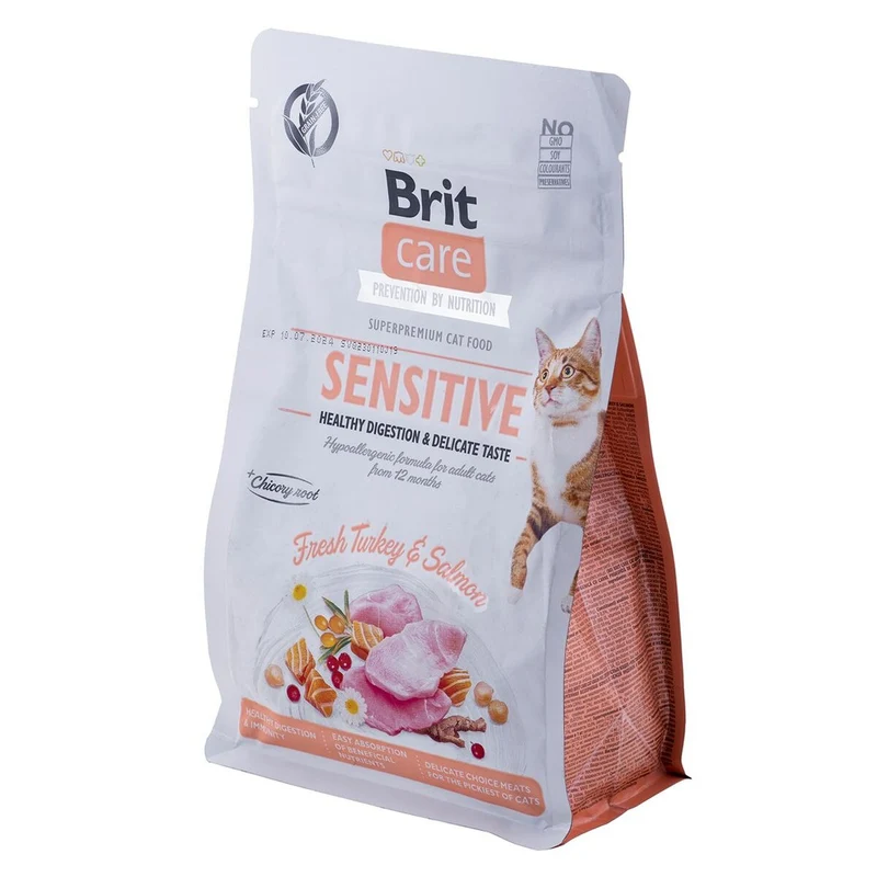 Cat food Brit Care Grain-Free Sensitive Adult Salmon Turkey Fish 400 g