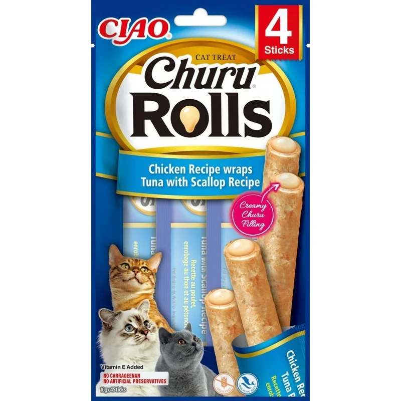 Snack for Cats Inaba EU732 Chicken Tuna Fish Seafood 4 x 10 g