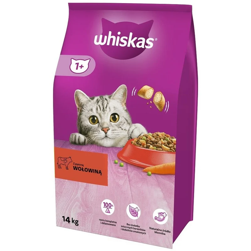 Cat food Whiskas Adult Veal Beef 14 Kg