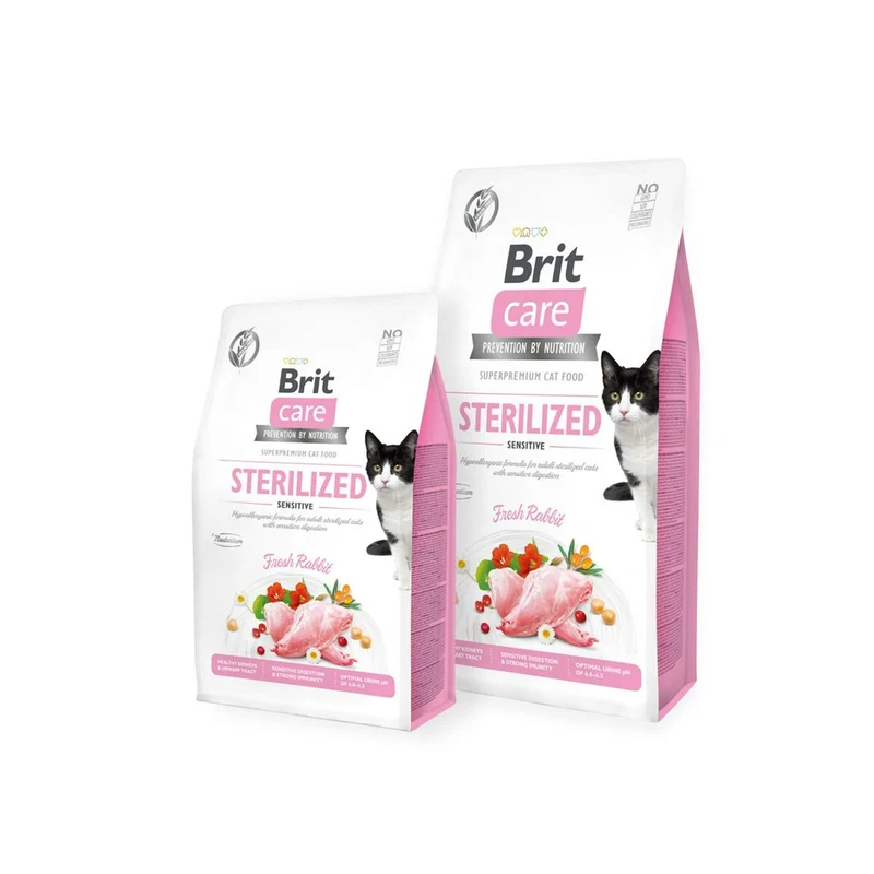Cat food Brit Care Grain Free Sterilized Sensitive Adult Rabbit 7 kg