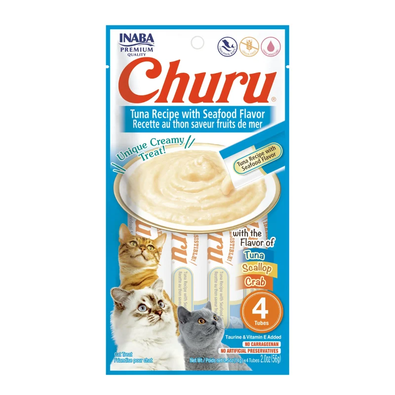 Churu para gatos - Comida del mar (Atún - Cangrejo - Vieira)