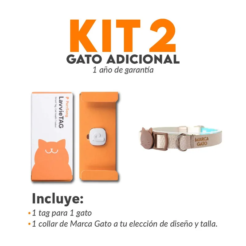 Lavvie TAG kit gato adicional + Collar