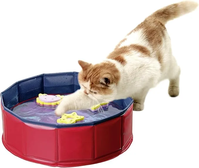 Karlie | Kitty Lake - Piscina para Gatos con Juguetes Flotantes