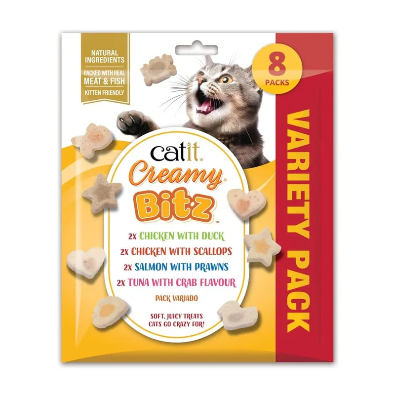 Catit | Creamy Bitz - Pack Variado (8x10 g)