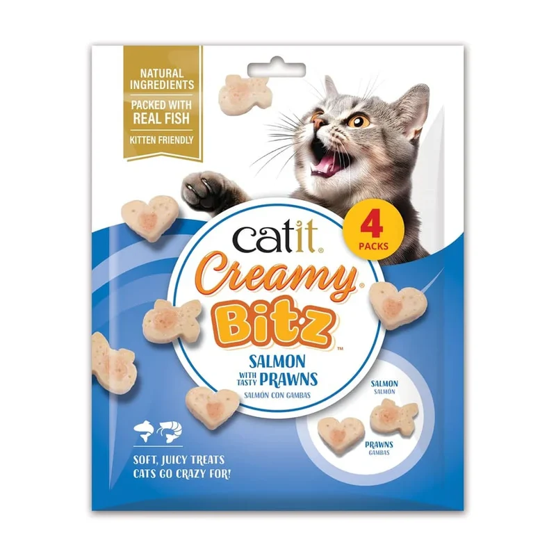 Catit | Creamy Bitz - Salmón con Gambas (4x10 g)