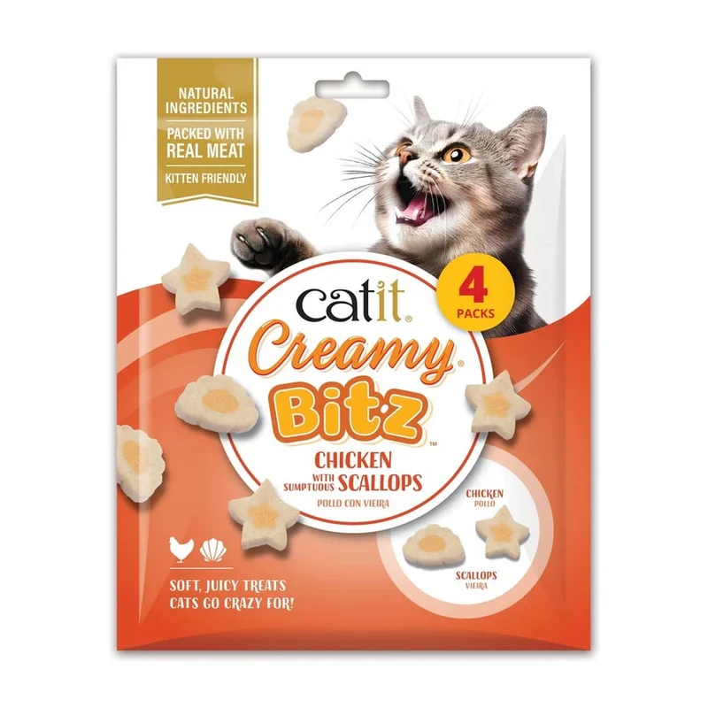 Catit | Creamy Bitz - Pollo con Vieira (4x10g)