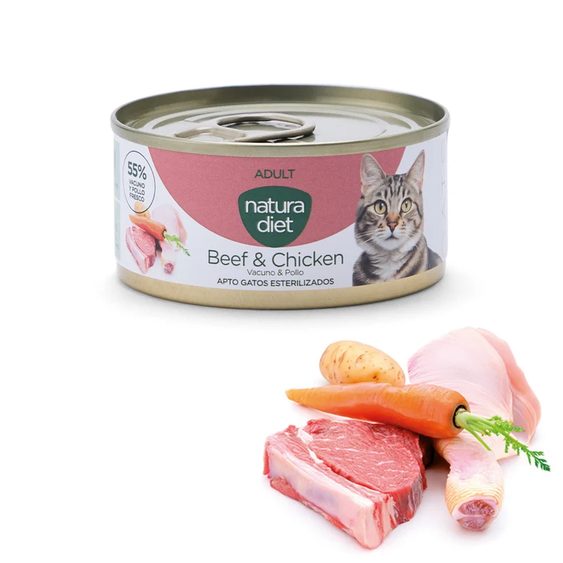 Natura Diet Cat Paté Adult Beef & Chicken 24 x 85g