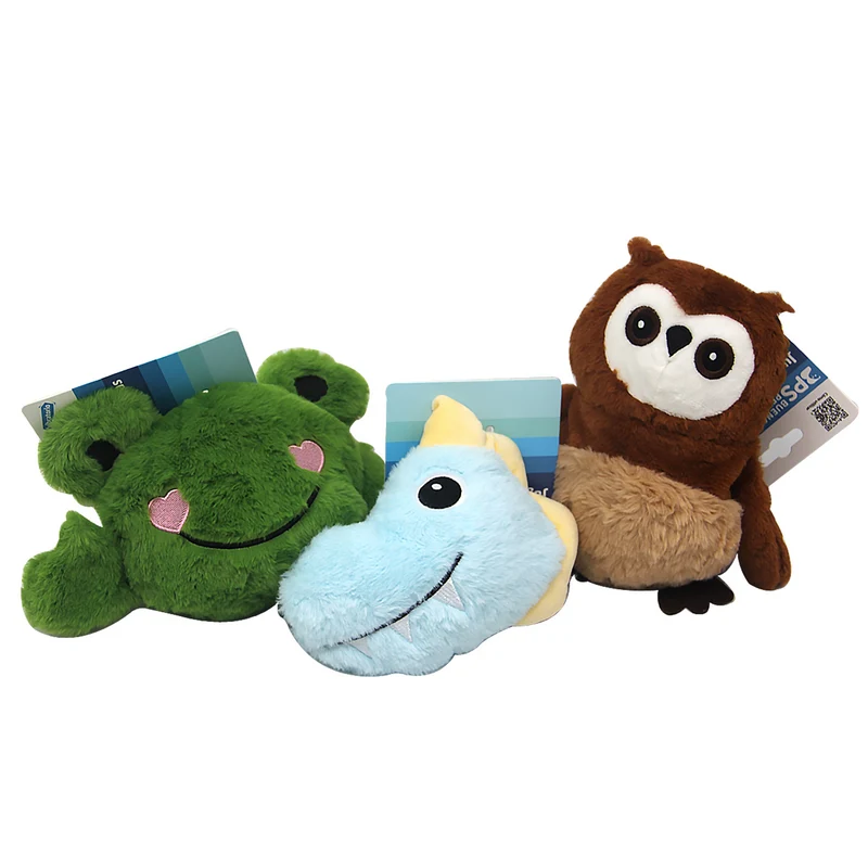 Colección Juguete Interactivo para Perros: Rana, Dinosaurio y Búho Aleatorio