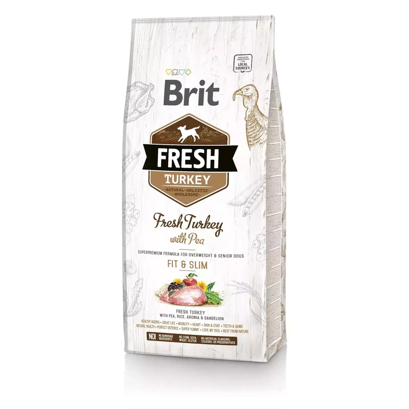 Brit Fresh Light Fit & Slim Pavo Guisantes Pienso para Perros 12kg