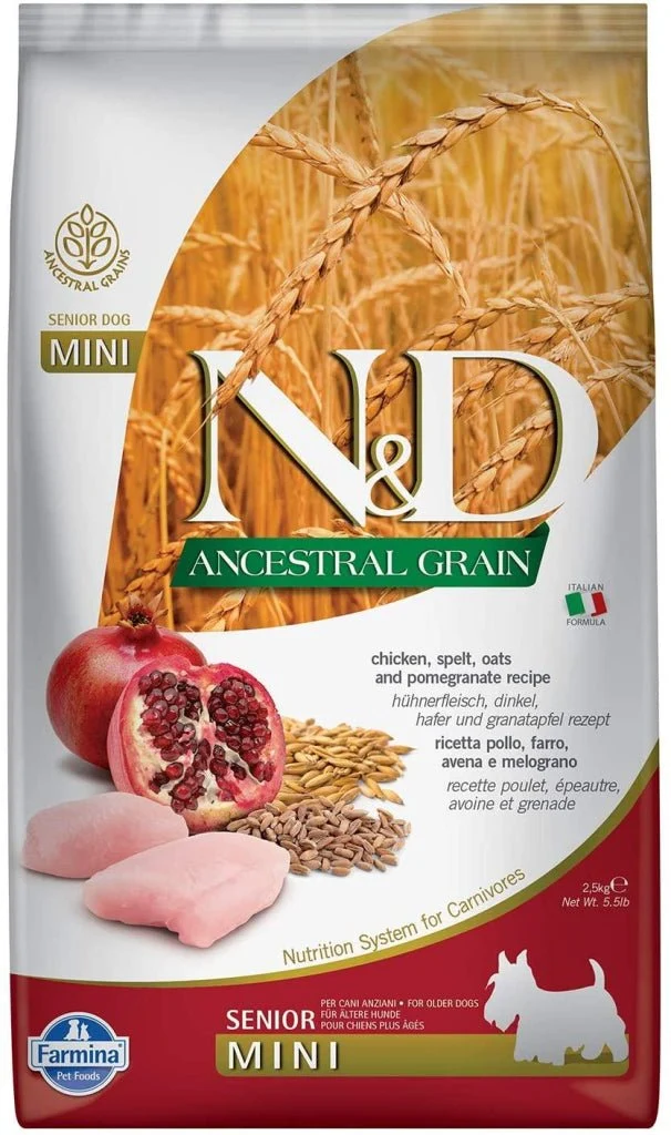 Farmina N&D Dog Senior Ancestral Mini Pollo Pienso 800gr