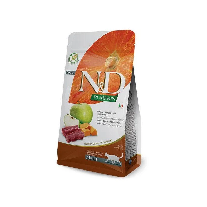 Farmina N&D Pumpkin Comida Seca para Gatos con Venado y Manzana 300g