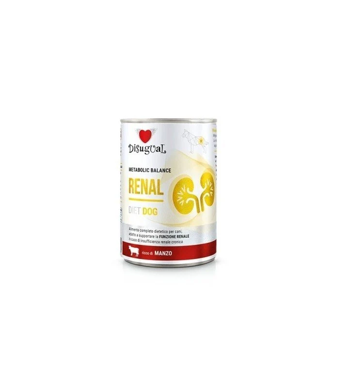 Disugual Diet Dog Renal Ternera Comida para Perros 480g