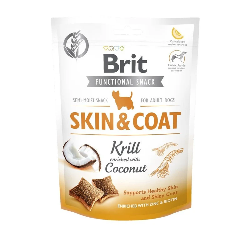 Brit Care Dog Functional Snack Piel Pelo Camarón Snacks 150g
