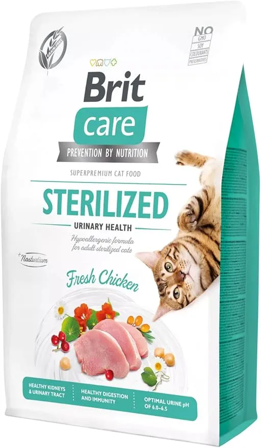 Brit Care Cat Sterilized Urinary Health Alimento Seco 2Kg