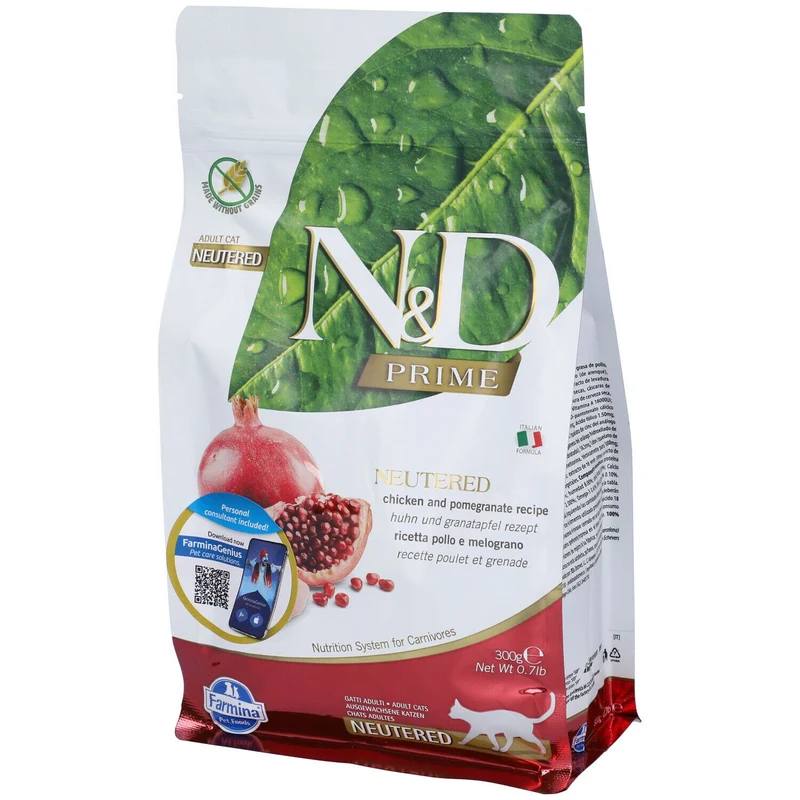 Farmina N&D Prime Cat Adult Neutered Comida Seca 300g