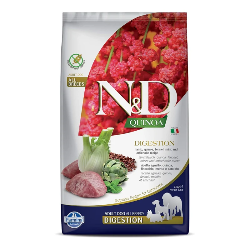 Farmina N&D Quinoa Digestión Cordero Pienso para Perros 7kg