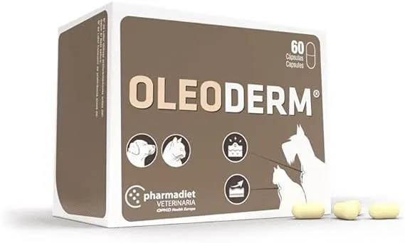 Pharmadiet OLEODERM Suplemento Nutricional para Mascotas 60 cápsulas