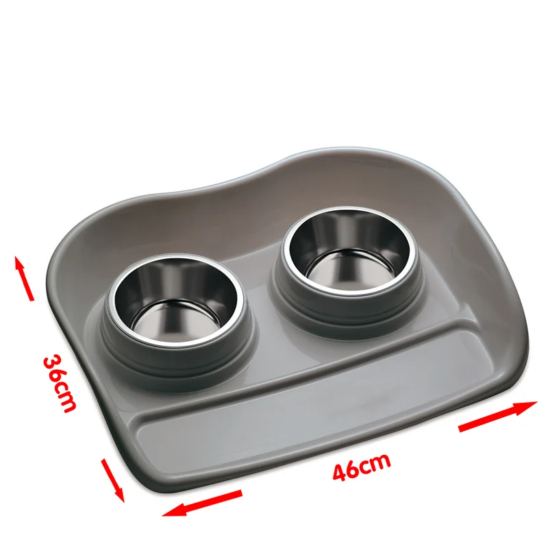 Comedero Bebedero Para Perro Mediano/Grande Con Cuenco Acero Inoxidable Extraible