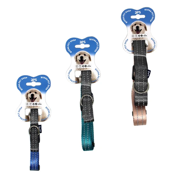 Collar Nylon Reflectante Ajustable Para Mascotas