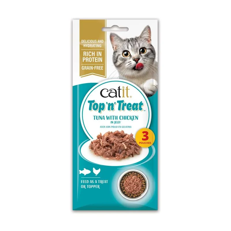 Catit | Top 'N' Treat - Atún con Pollo (3x60g)