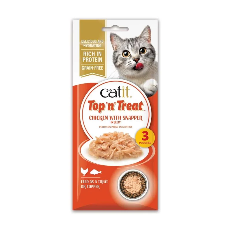 Catit | Top 'N' Treat - Pollo con Pargo (3x60g)