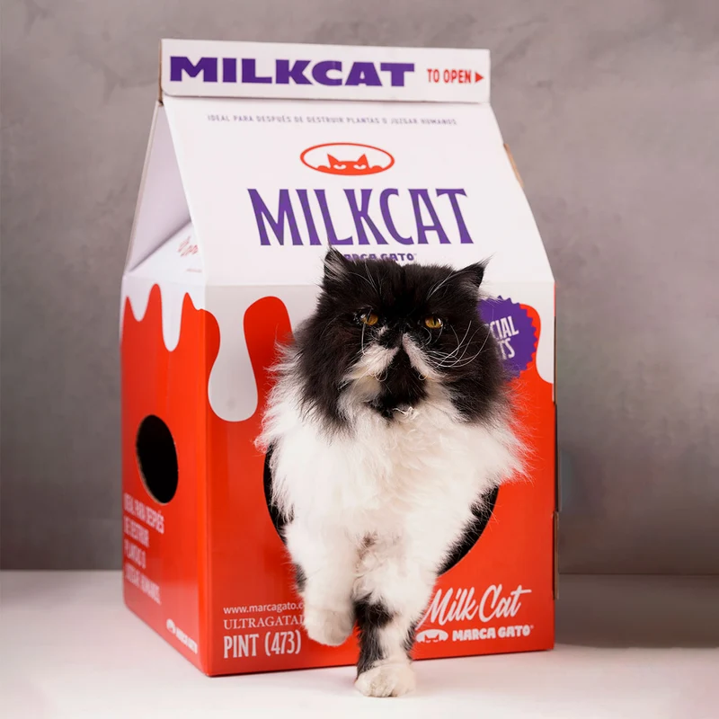 Cama Caja de Leche - MilkCat Roja