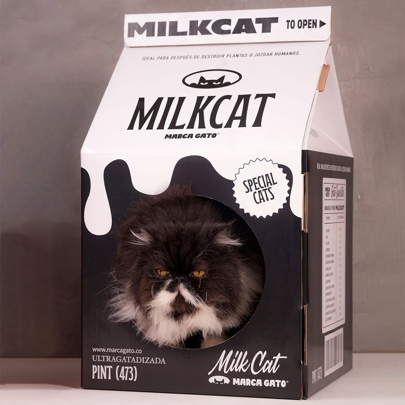 Rascador Caja de Leche - MilkCat Negra