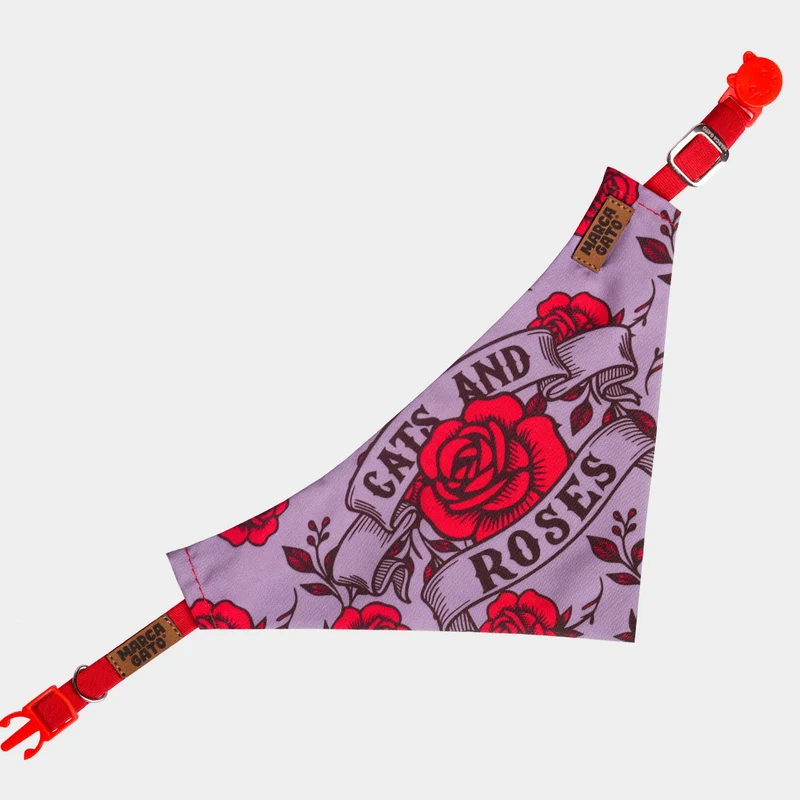 Pañoleta Red Cats and Roses