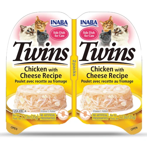 Churu Twins Bandeja x 2 - Pollo con queso - Amarillo