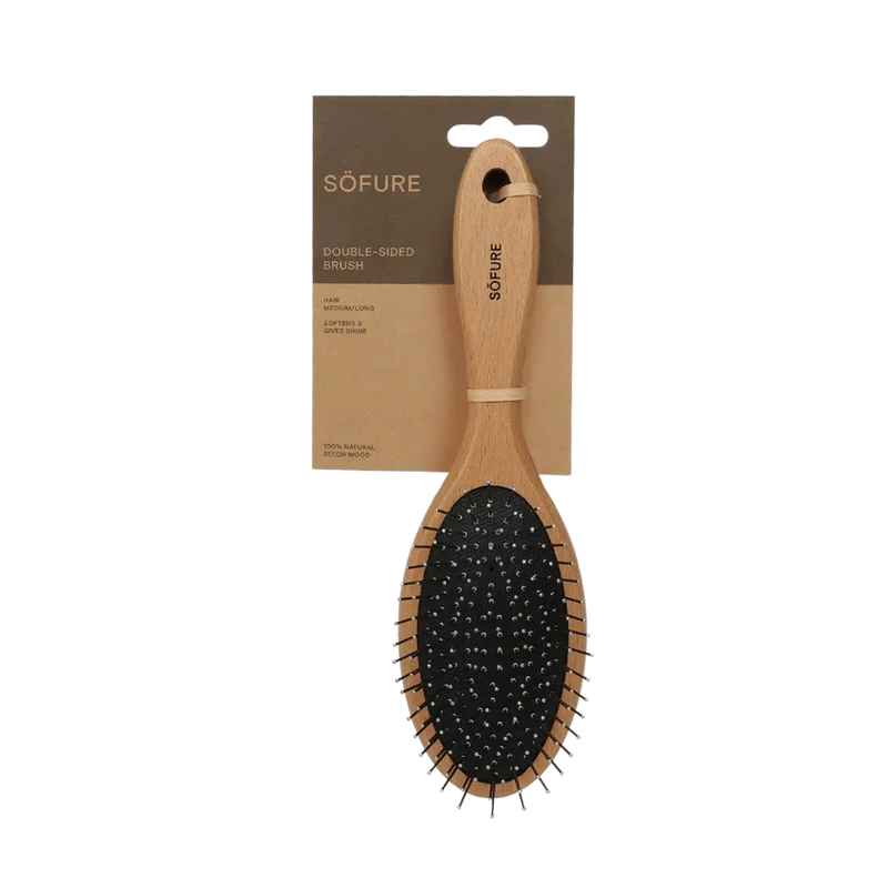 Söfure | Cepillo de Doble Cara - Madera de Haya Natural