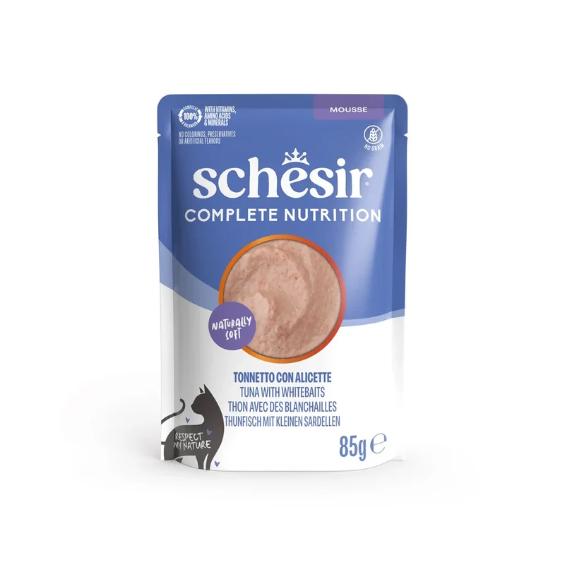 Schesir | Complete Nutrition Mousse - Atún con Anchovetas (85g)
