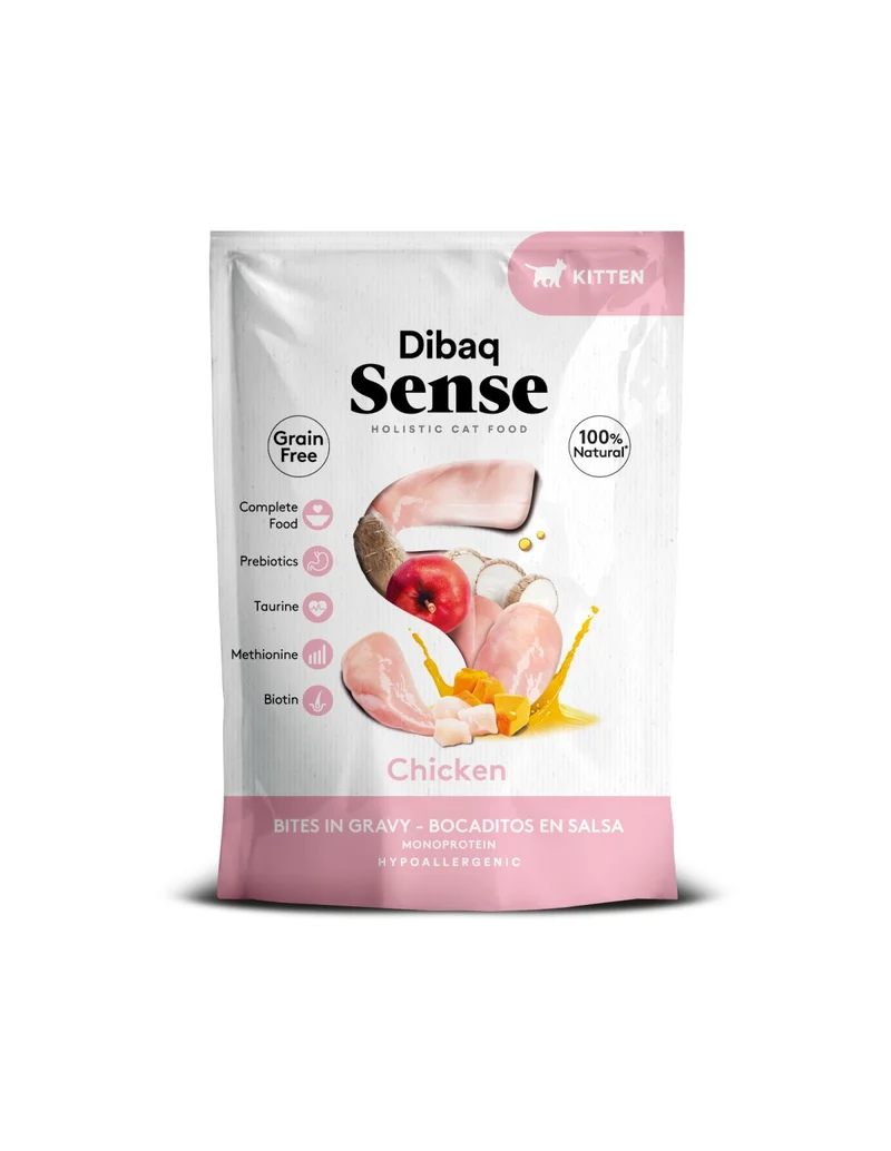 Dibaq | Sense Bites Kitten - Pollo en salsa (100g)