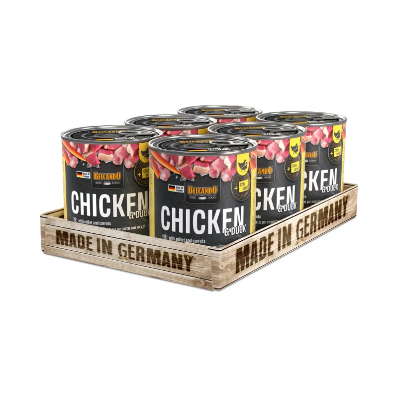 Belcando | Pollo y pato con mijo y zanahorias (6x400g)
