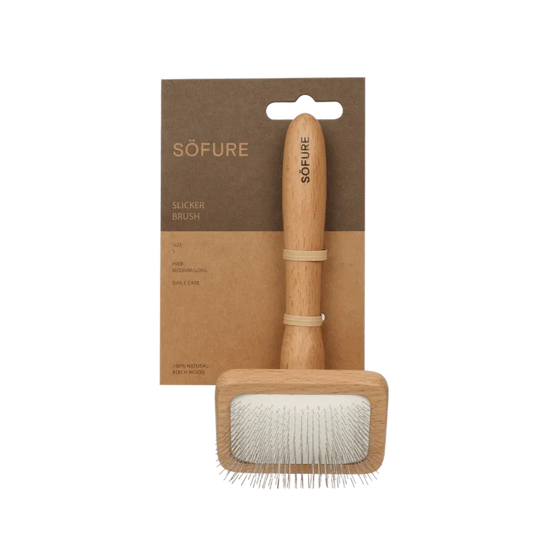 Söfure | Cepillo Estilo Carda de Madera de Haya Natural (15x7x4cm)