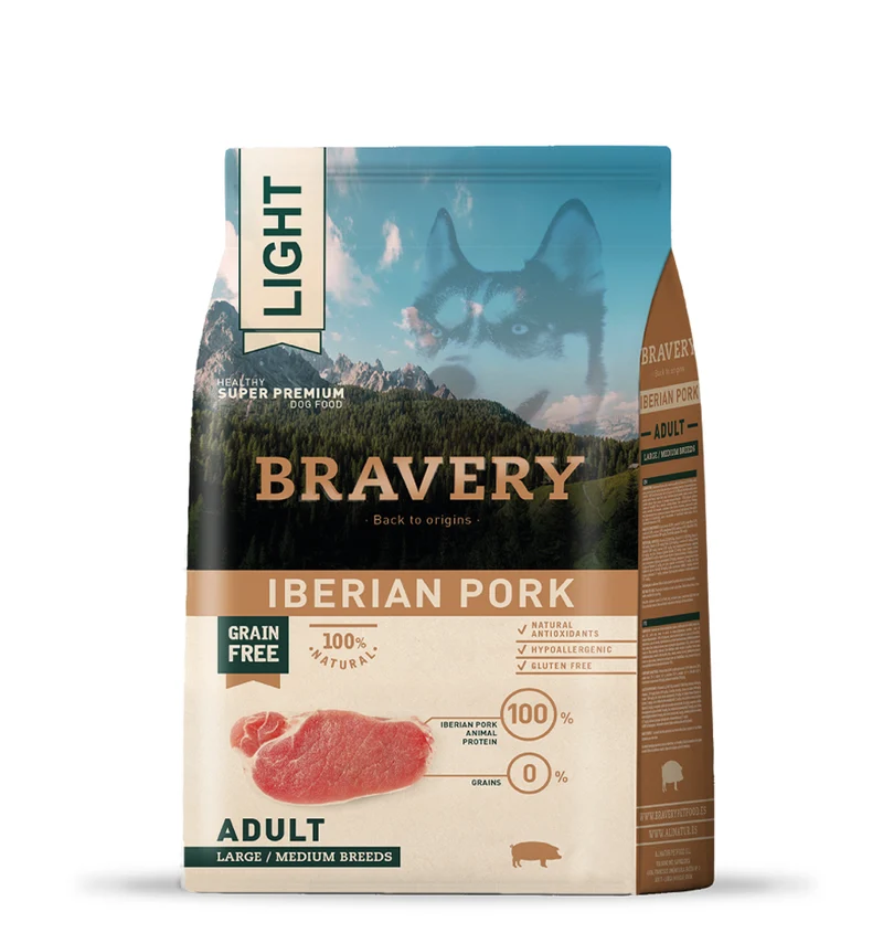BRAVERY LIGHT IBERIAN PORK ADULT LARGE/MEDIUM BREEDS