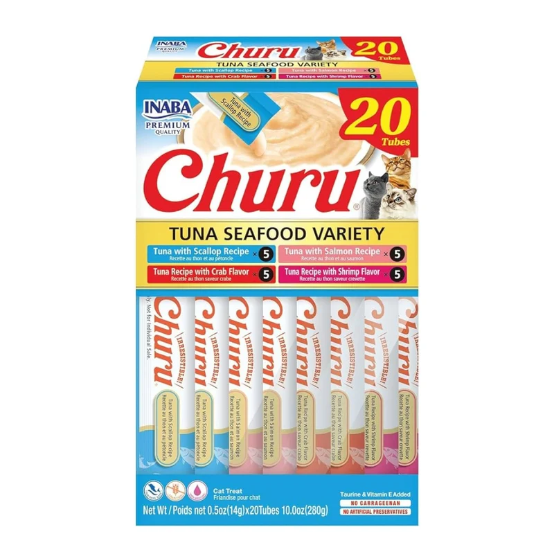 Churu para gatos x 20 unidades - Variedad de Sabores de Atún