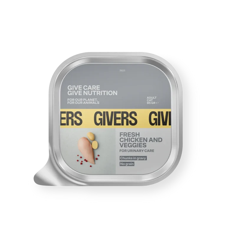 Givers | Adult Trocitos en Salsa - Pollo Fresco y Vegetales para el Cuidado Urinario (85g)