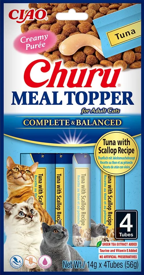 Inaba | Churu Meal Topper - Atún con vieira (4x14g)