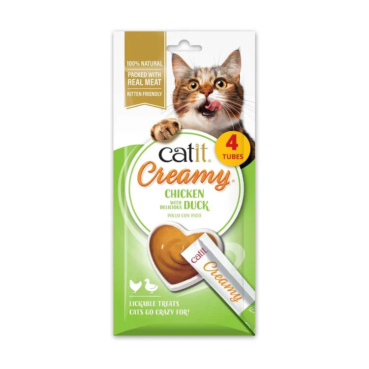 Catit | Creamy - Pollo con pato (4x10g)