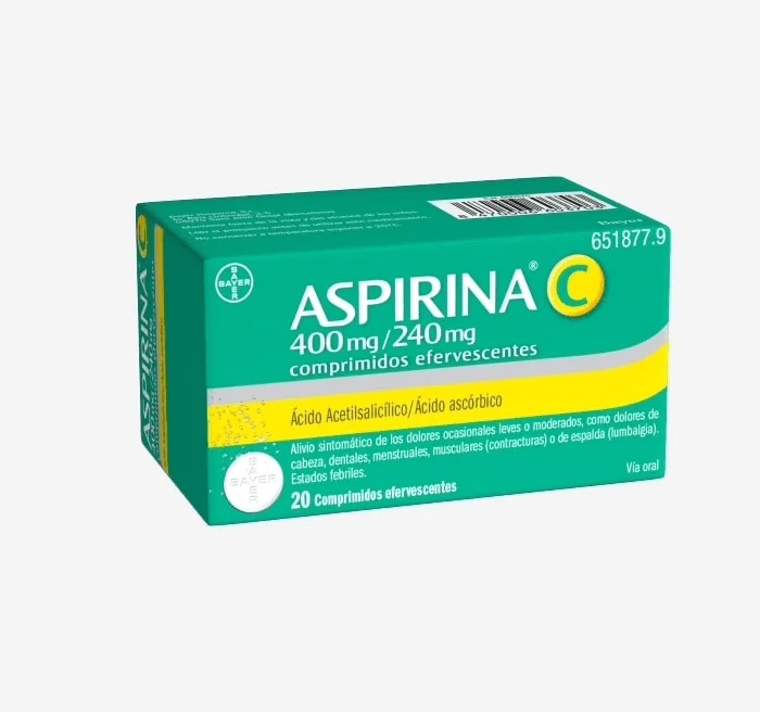 BAYER Aspirina C 400/240mg 20 Comprimidos Efervescentes
