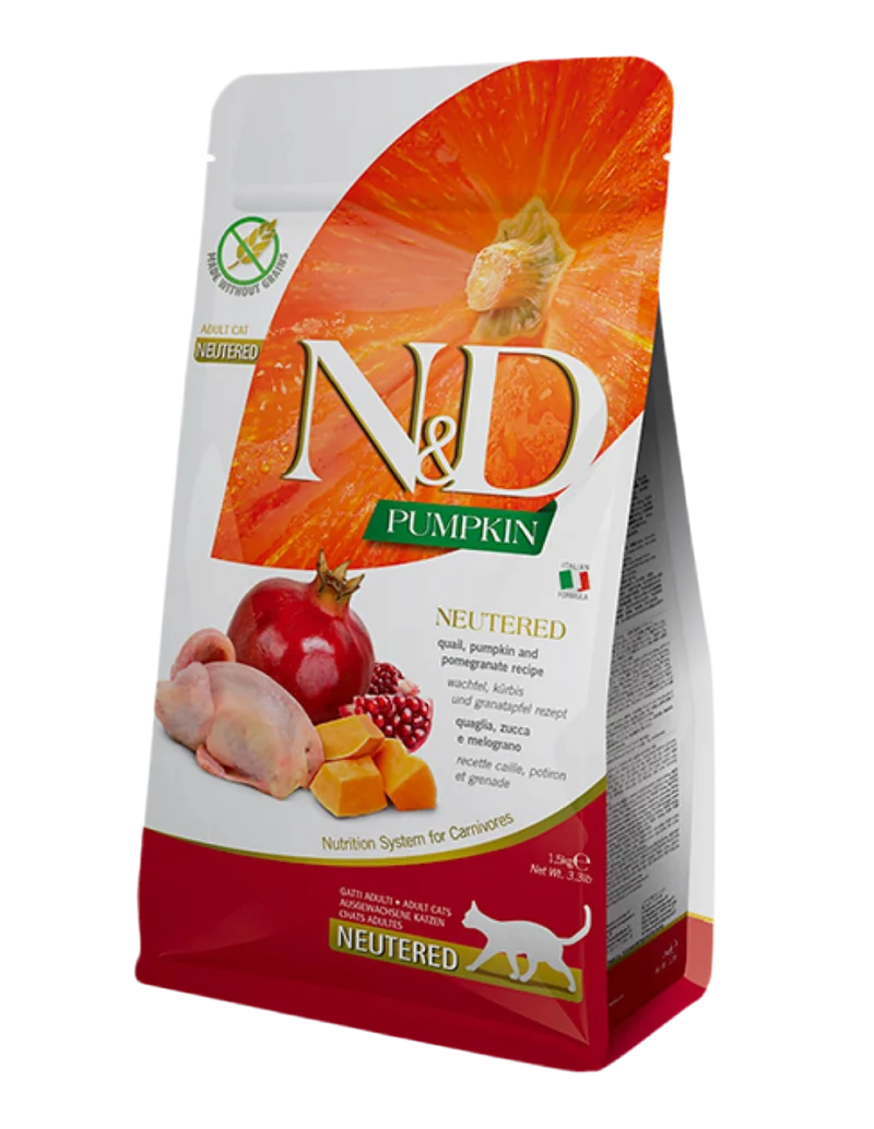 Farmina | N&D Pumpkin Esterilizados - Codorniz, Calabaza y Granada (2x5kg)