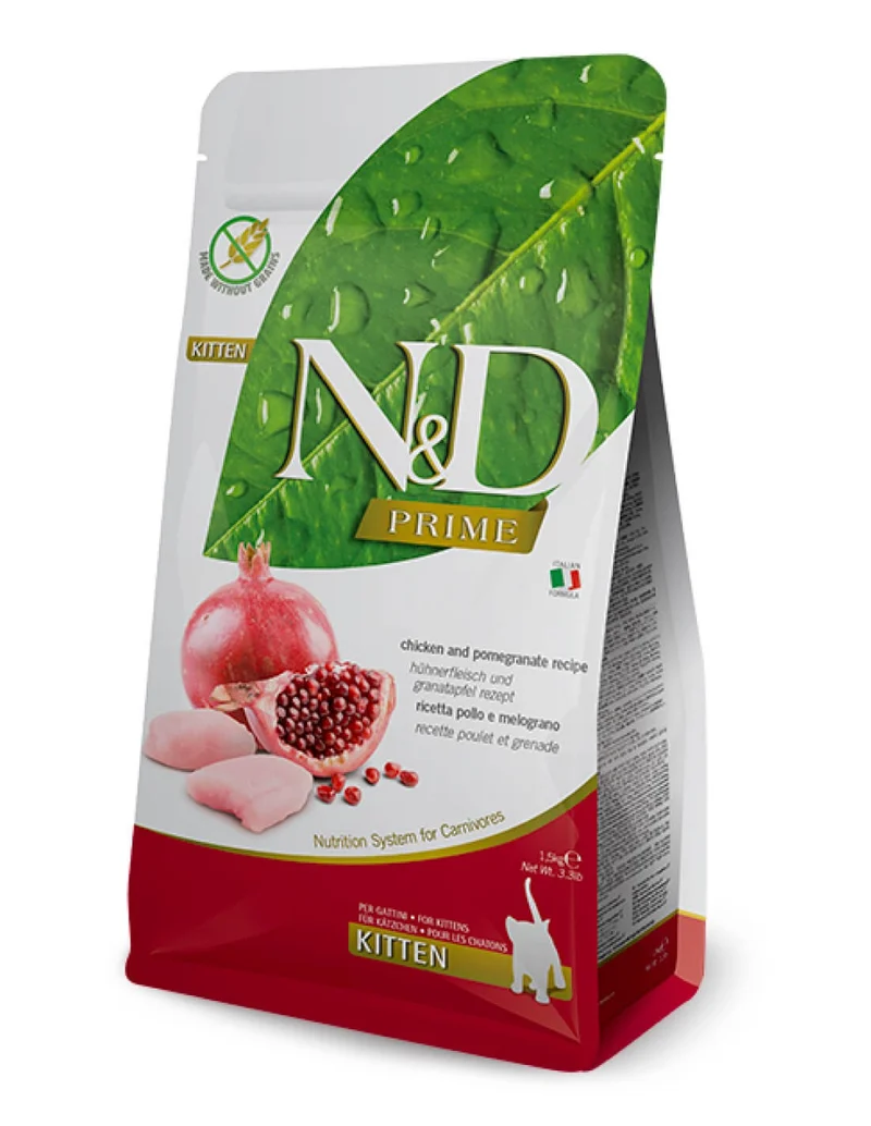 Farmina | N&D Prime Kitten - Pollo y Granada (3x1.5kg)