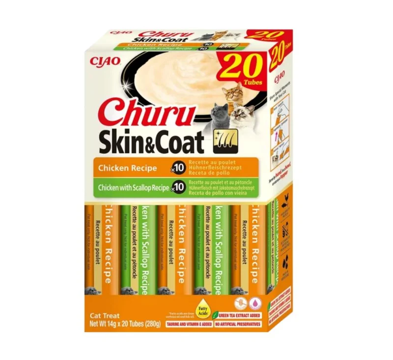 Churu cat box Skin & Coat 20x Chicken