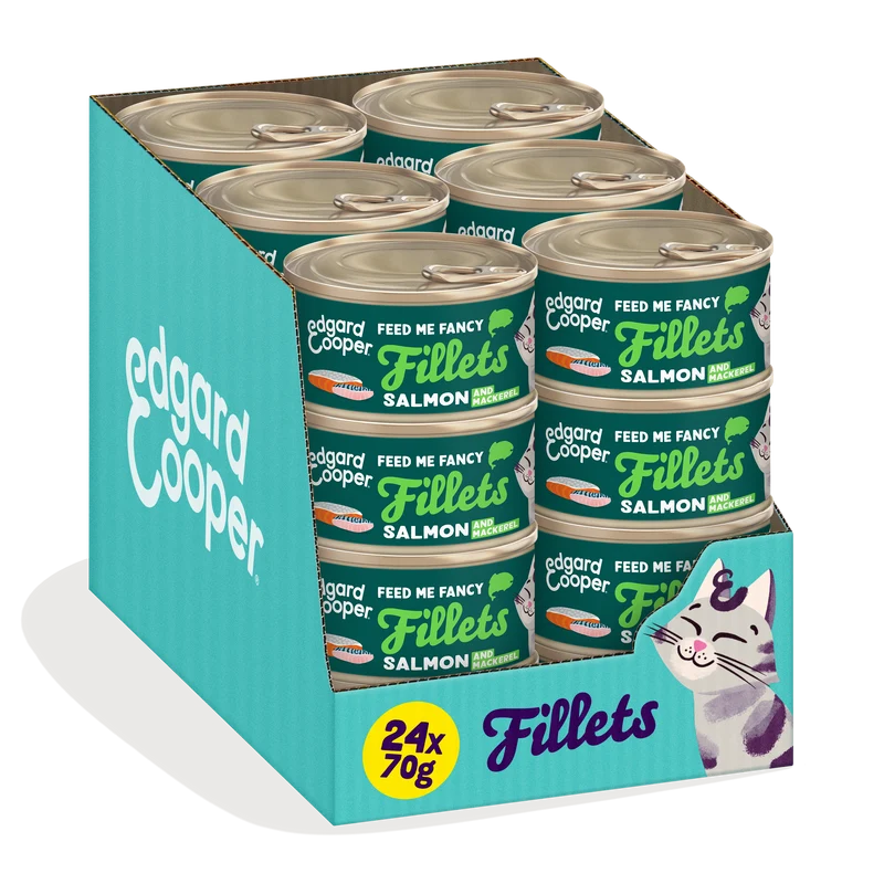 Edgard & Cooper | Filetes - Salmón y Caballa para gatos (24x70g)