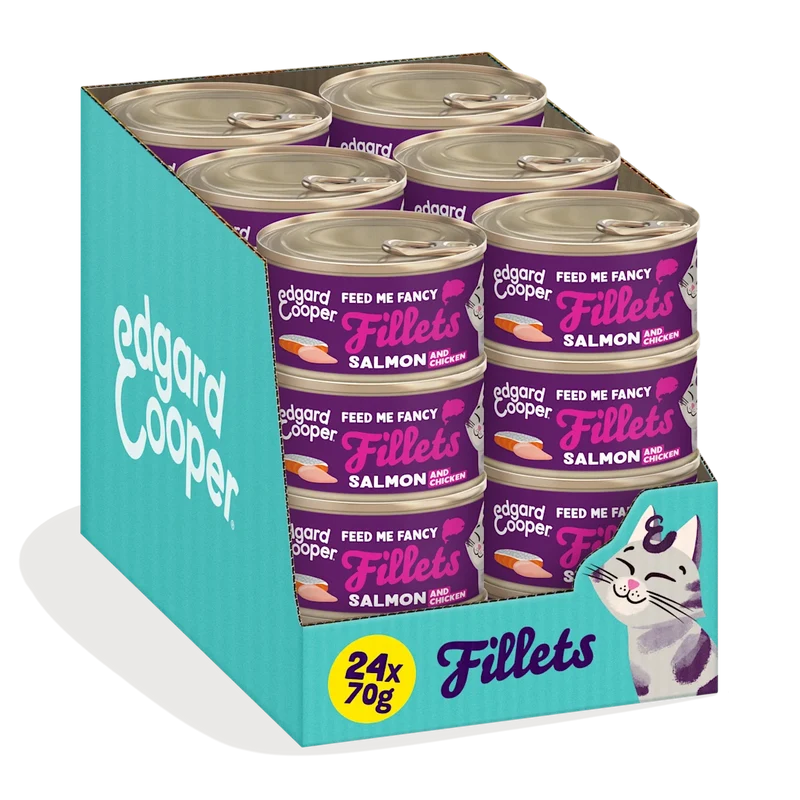 Edgard & Cooper | Filetes - Salmón y Pollo para gatos (24x70g)