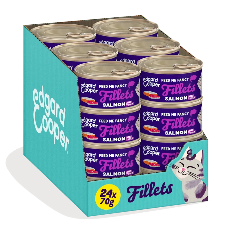 Edgard & Cooper | Filetes - Salmón y Atún para gatos (24x70g)