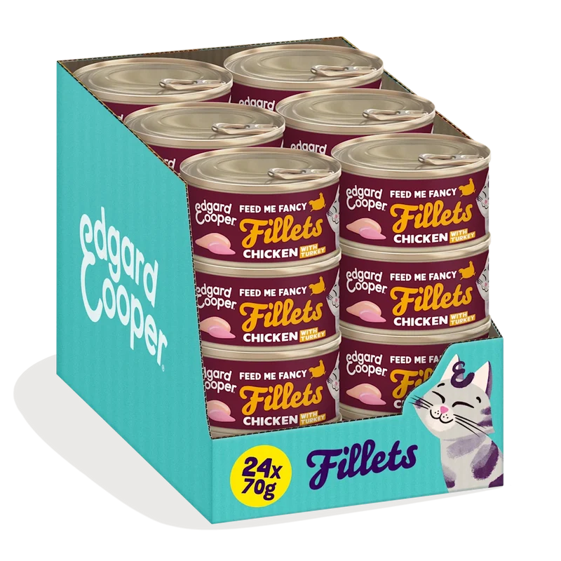 Edgard & Cooper | Filetes - Pollo con Pavo para gatos (24x70g)